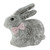 8" Gray and Pink Plush Rabbit with Bow Tie Easter Decoration - IMAGE 1