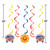 Club Pack of 30 Yellow and Red Flaming Fire Truck Assorted Dizzy Dangler Party Favors 39" - IMAGE 2