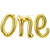 Club Pack of 12 Gold Colored "one" Foil Balloon Banners 60" - IMAGE 1