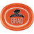 Club Pack of 96 Orange and Black School Spirit Graduation Party Invitation 12” - IMAGE 1