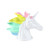 3.5" White and Multi Rainbow Unicorn Resin and Metal Bottle Opener - IMAGE 1
