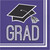 Club Pack of 360 Purple and White School Spirit Graduation Beverage Napkins 6.5" - IMAGE 1