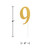 Club Pack of 12 Gold '9' Party Cake Dessert Toppers 7” - IMAGE 2