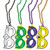 Club Pack of 48 Multi-Color Mask Mardi Gras Beaded Necklaces 16" - IMAGE 1