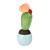 9.75" Artificial Flowering Cactus in Blue Pot Table Top Decoration - IMAGE 2