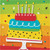 Club Pack of 192 Yellow and Green Square Birthday Cake 3-Ply Disposable Luncheon Napkins 6.5” - IMAGE 1