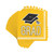 Club Pack of 360 Yellow and Black 2-Ply “Grad” Lunch Disposable Party Napkins 7” - IMAGE 2