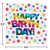 Polka Dot Happy Birthday Disposable Party Luncheon Napkins - 6.5" - Club Pack of 192 - IMAGE 2