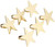 Set of 6 Gold Star Contemporary Napkin Rings 2.75" - IMAGE 1