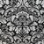 70" Charcoal Black and Gray Floral Damask Pattern Round Table Cloth - IMAGE 3