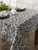 70" Charcoal Black and Gray Floral Damask Pattern Round Table Cloth - IMAGE 4