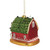 3.5” Red and Green Dairy Barn with Christmas Lights Glass Ornament - IMAGE 4