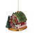 3.5” Red and Green Dairy Barn with Christmas Lights Glass Ornament - IMAGE 1