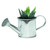 6" Silver and Green Two Tone Tropical Mini Artificial Spikey Succulent in Watering Can - IMAGE 1