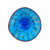 9" Round Decorative Art Glass Wall Decoration - IMAGE 1