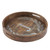 20" Brown and Silver Wooden with Letter "J" Design Round Tray - IMAGE 1