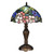 19" Vibrantly Colored Antique Finish Fox Peony Table Lamp with Dome Shade - IMAGE 1
