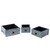 Set of 3 Blue and White Checkered Square Drawer Planters 8.75" - IMAGE 2