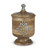 12" Brown and Silver Finished Small Canister - IMAGE 1
