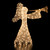 Lighted 3D Trumpeting Angel Outdoor Christmas Decoration - 44" - Clear Lights