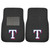 Set of 2 Black MLB Texas Rangers Embroidered Car Mats 17" x 25.5" - IMAGE 1