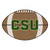20.5" x 32.5" Brown and Green NCAA Colorado State University Rams Football Shape Mat Area Rug - IMAGE 1