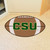 20.5" x 32.5" Brown and Green NCAA Colorado State University Rams Football Shape Mat Area Rug - IMAGE 2