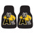 Set of 2 Black and Yellow NCAA Adrian College Bulldogs Car Mats 17" x 27" - IMAGE 1