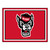 7.25' x 9.75' Red and White NCAA North Carolina State University Wolfpack Non-Skid Plush Area Rug - IMAGE 1
