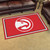 4' x 6' Red and White NBA Hawks Plush Non-Skid Area Rug - IMAGE 2