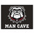 33.75" x 42.5" Black and White NCAA Bulldogs Man Cave All-Star Rectangular Mat Area Rug - IMAGE 1