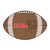 20.5" x 32.5" Brown and Red NCAA University of Mississippi Ole Miss Rebels Football Mat Area Rug - IMAGE 1