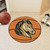 27" Orange NCAA Southwest Minnesota State University Mustangs Basketball Round Area Rug - IMAGE 2