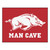 2.8' x 3.5' Red NCAA University of Arkansas Razorbacks Man Cave All Star Rectangular Area Rug - IMAGE 1