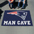 59.5" x 94.5" White and Black NFL New England Patriots Man Cave Ulti-Mat Rectangular Area Rug - IMAGE 2