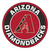 27" Red and Black Contemporary MLB Diamondbacks Round Area Rug - IMAGE 1