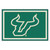 5' x 8' Green and White NCAA University of South Florida Bulls Non-Skid Area Rug - IMAGE 1