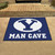 33.75" x 42.5" White and Blue NCAA Cougars Man Cave All-Star Rectangular Mat Area Rug - IMAGE 2