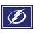 8' x 10' Navy Blue and White NHL Tampa Bay Lightning Plush Non-Skid Area Rug - IMAGE 1