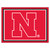 7.25' x 9.75' Black and Red NCAA University of Nebraska Blackshirts Cornhuskers Non-Skid Area Rug - IMAGE 1