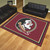 87" x 117" Red and White NCAA Florida State University Seminoles Plush Non-Skid Area Rug - IMAGE 2