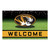 18" x 30" Green and Yellow Contemporary NCAA Tigers Outdoor Door Mat - IMAGE 1