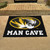 33.75" x 42.5" Black and Yellow NCAA University of Missouri Tigers Man Rectangular Mat Area Rug - IMAGE 2