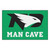 19" x 30" Green and White NCAA University of North Dakota Fighting Hawks Man Cave Starter Mat - IMAGE 1
