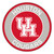 27" Red and Gray NCAA University of Houston Cougars Round Mat Area Rug - IMAGE 1