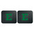 Set of 2 Black and Green NCAA Eastern Michigan University Eagles Car Utility Mat 14" x 17" - IMAGE 1