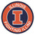 27" Orange NCAA University of Illinois Fighting Illini Rounded Non-Skid Mat Area Rug - IMAGE 1