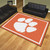 7.25' x 9.75' Orange and White NCAA Clemson University Tigers Plush Non-Skid Area Rug - IMAGE 2