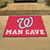 33.75" x 42.5" White and Red MLB Washington Nationals Man Cave All-Star Rectangular Mat Area Rug - IMAGE 2