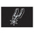 19" x 30" Black and White NBA Spurs Starter Mat Rectangular Area Rug - IMAGE 1